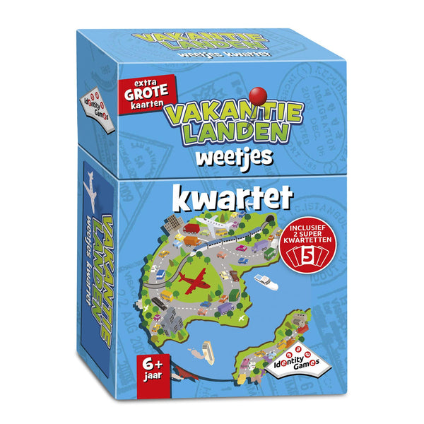 Identity games vakantielanden weetjes kwartet - kaartspel - boordevol leuke feitjes over populaire vakantiebestemmingen