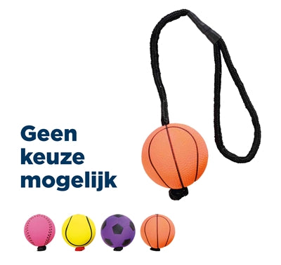 Trixie foam floating sport ball on a rope assorted