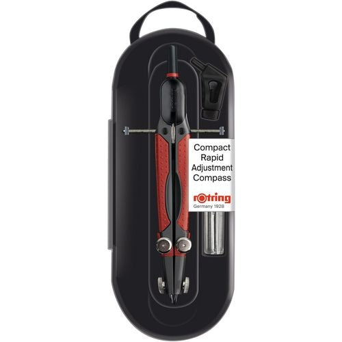 Rotring passer 170 mm zilver, zwart