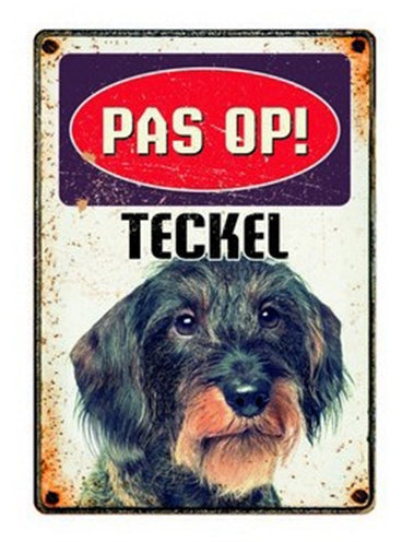 Veel cadeaus Waakbord blik teckel