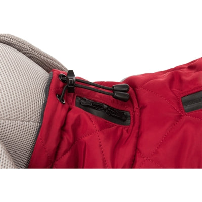 Trixie dog coat minot red - quilted fleece, reflective stripes - 36 cm
