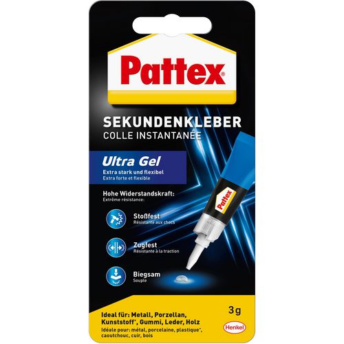 Secondelijm pattex ultra gel 9hpsg2c 3gr