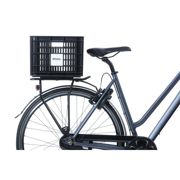 Caisse de vélo recyclée Basil Crate M 29,5 litres 35 x 45 x 25 cm - noir