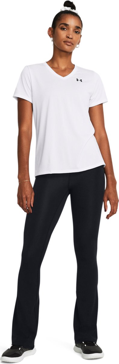 Under armour tech ssv- solid-wht dames sportshirt - wit - zwart m