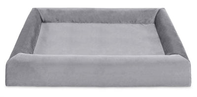 Bia bed royal fluweel hoes voor hondenmand grijs