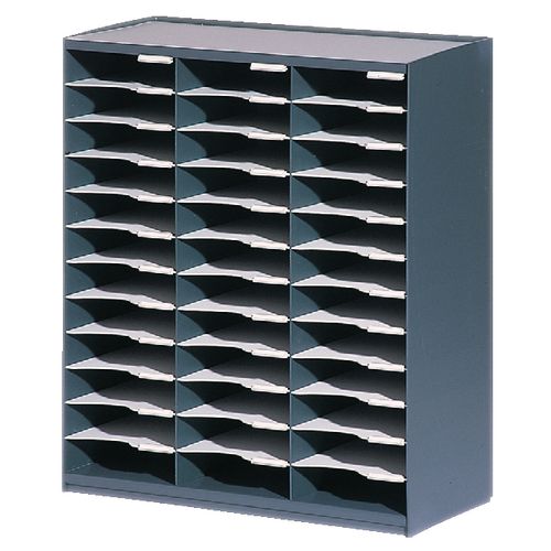 Sorteerstation fast paperflow 67.4x54.8x79.1cm grijs antraciet 36 voor a4