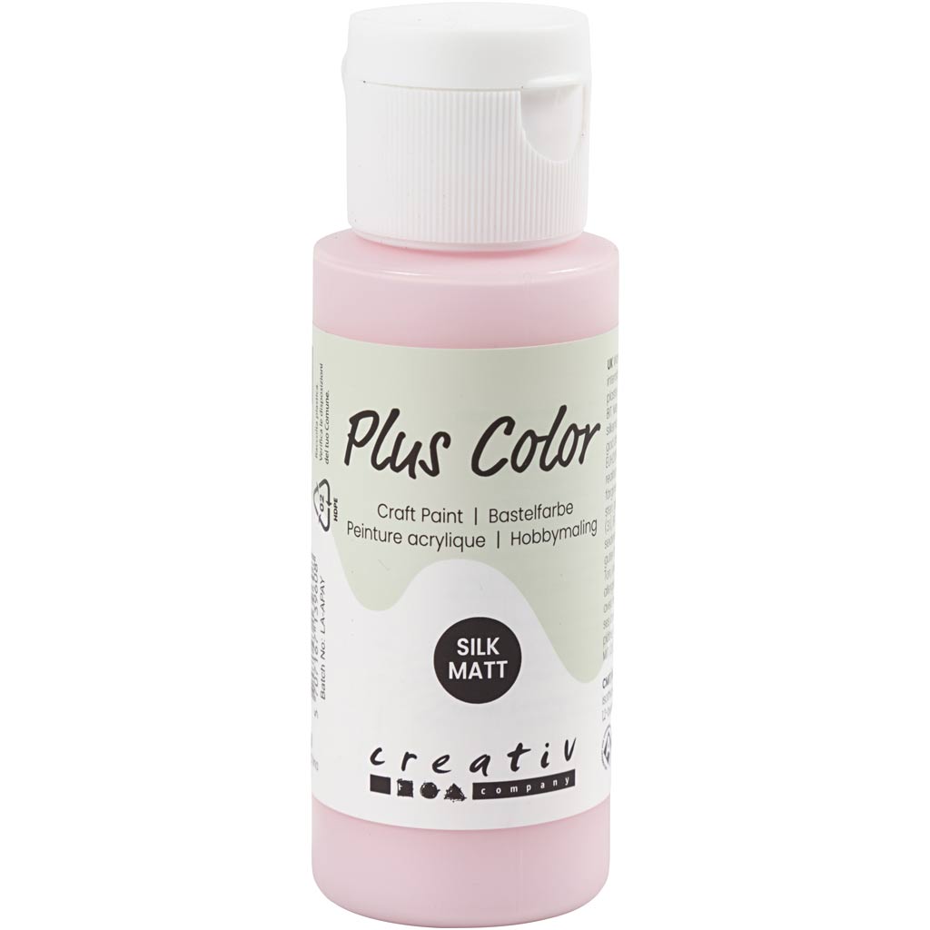 Creativ company plus color acrylverf, zachtroze, 60ml