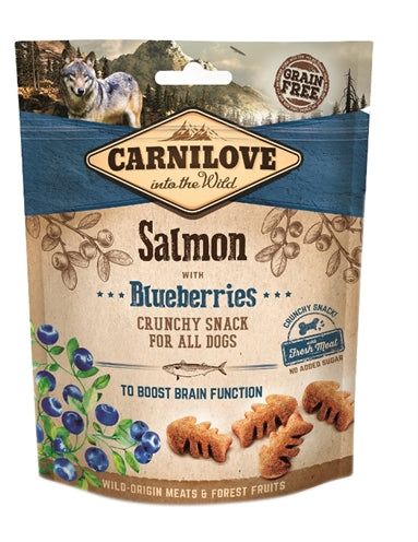 Carnilove knapperige snack zalm blauwe bes