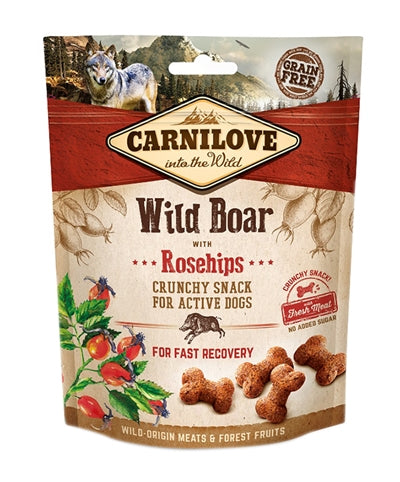 Carnilove knapperige snack everzwijn rozenbottel