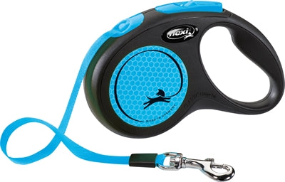 Flexi Rollijn nieuwe neon tape zwart blauw