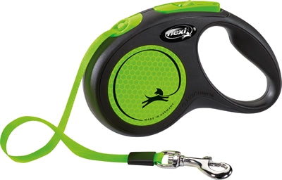 Flexi Rollijn nieuw neon tape zwart groen