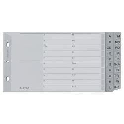 Alfabetische tabbladen leitz 1267 grijs pp (polypropeen)