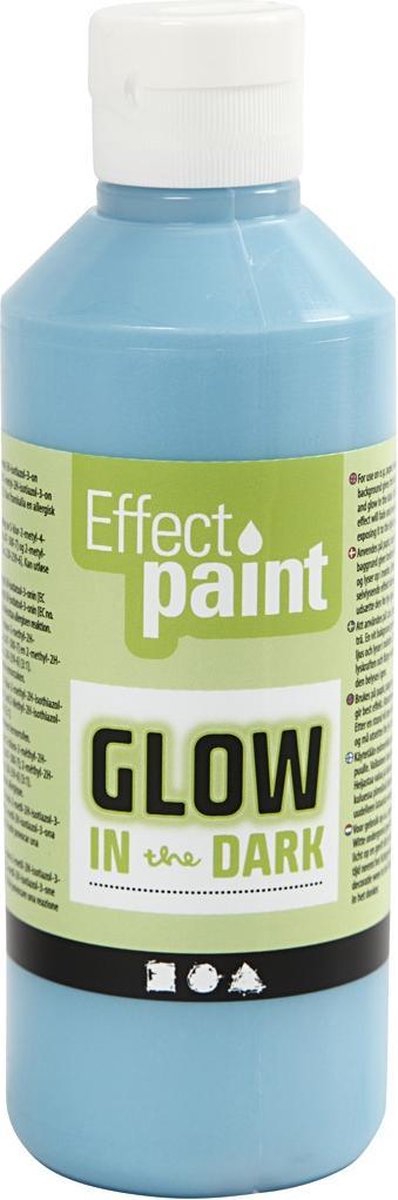 Creativ Company https://www.cchobby.nl glow-in-the-dark-fluorescent-light-blue-250-ml-1-bottle