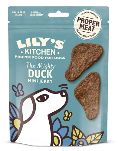 Lily's keukenhond de machtige eend mini gedroogd vlees