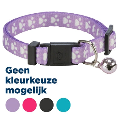 Trixie Cat Collar paw print elastic assorted
