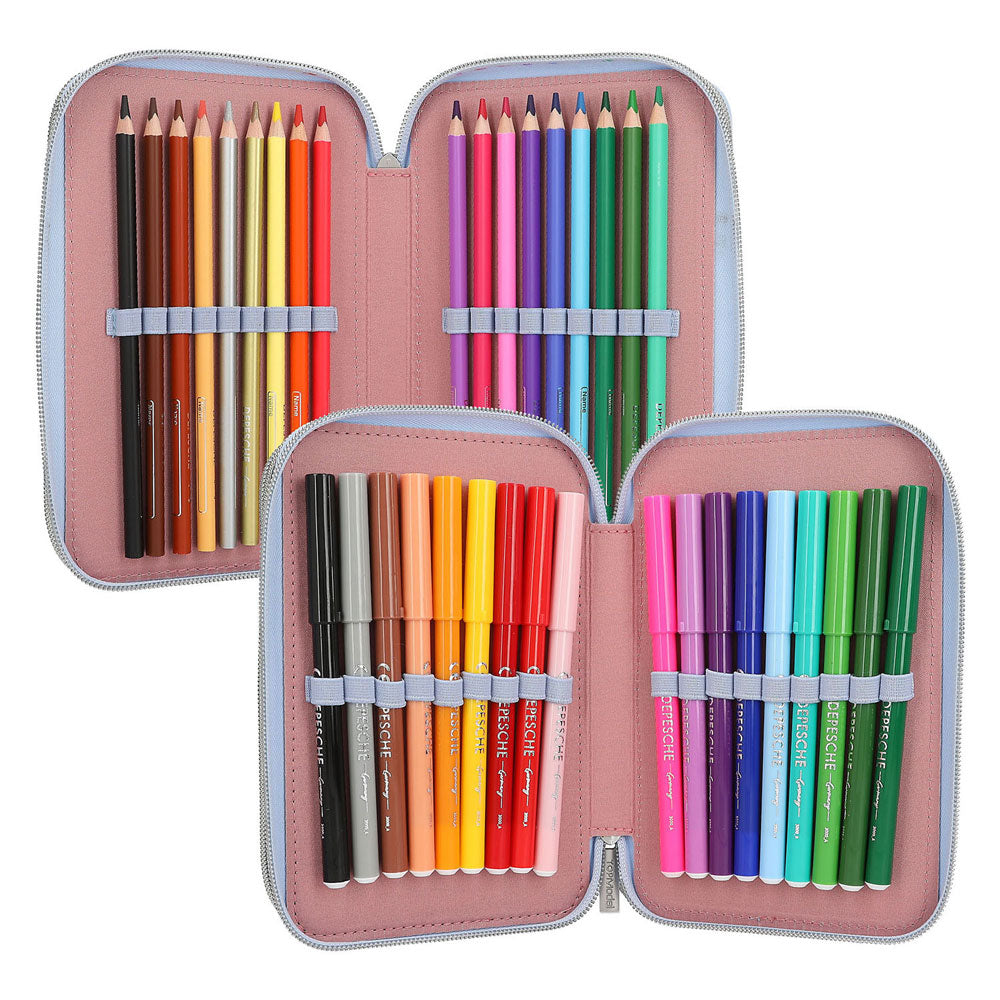 Topmodel 3-vaks etui met app team teddy