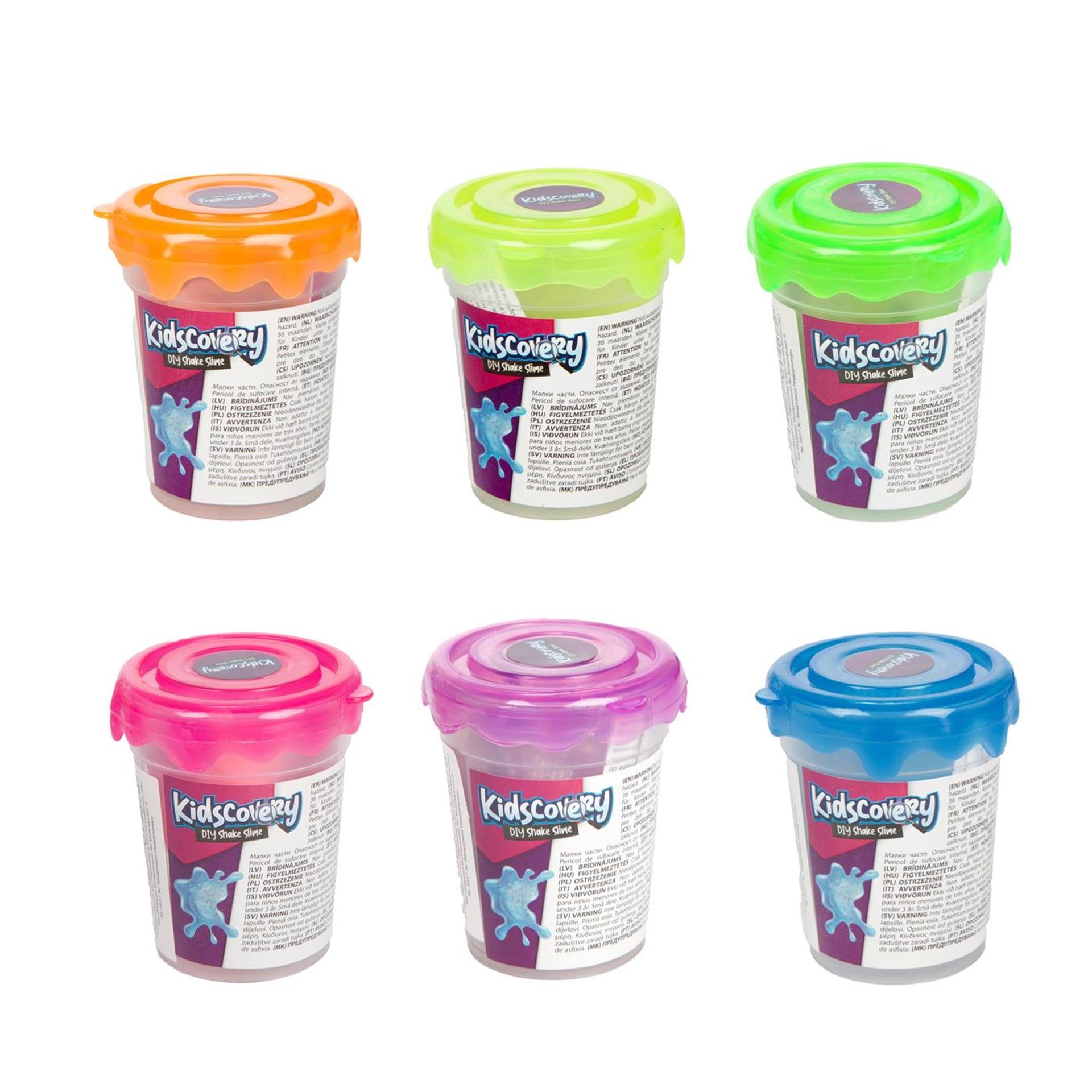 Toi-toys kidscovery wetenschap slijmshake confetti 6 assorti