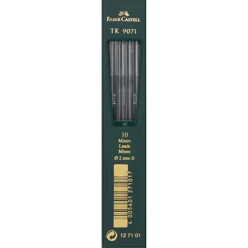 Potloodvulling tk 9071 b farber castell zwart 10stuks tk 9400 tk 9500