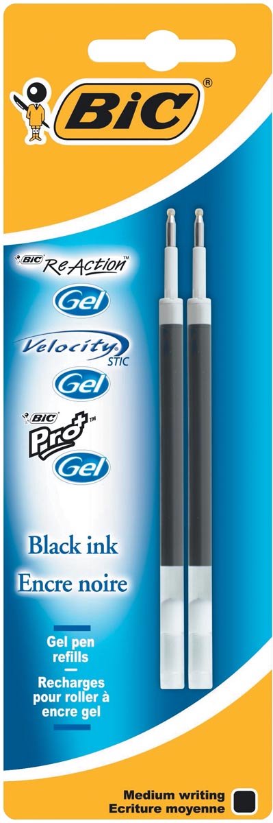 Bic - gelschrijvervulling tbv diverse gelpennen zwart m à 2st