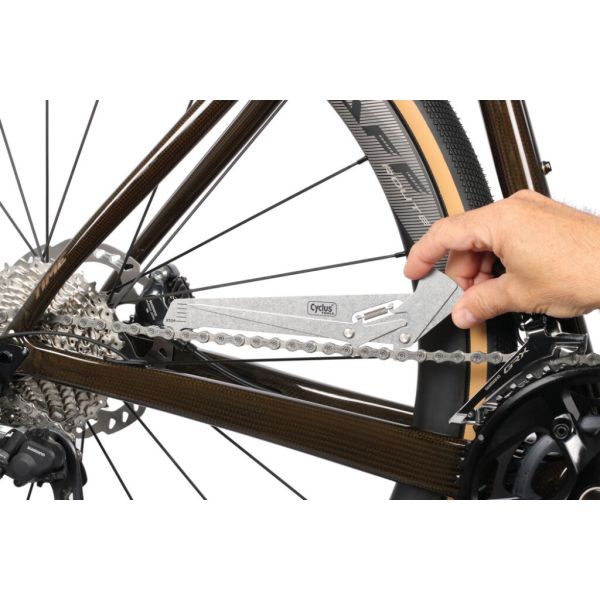 Cyclus kettingslijtagemeter alle kettingen incl. sram flattop - zilver