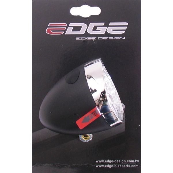 Phare Edge Retro 3 Led - On Off - Incl. Piles - chrome noir