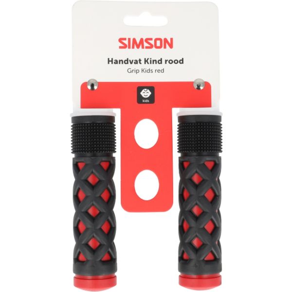 Simson handvatten kinder rood-zwart