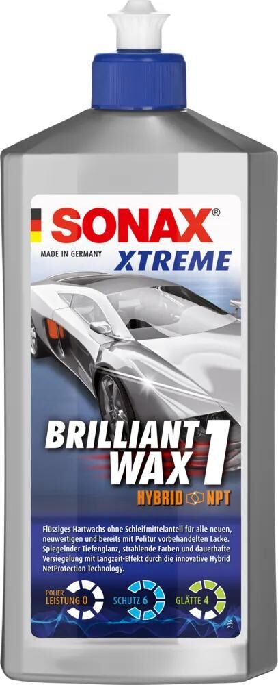 Sonax autopolitur xtreme brilliantwax 1 hybrid npt brillantwax 1 nano pro extreme 500 ml