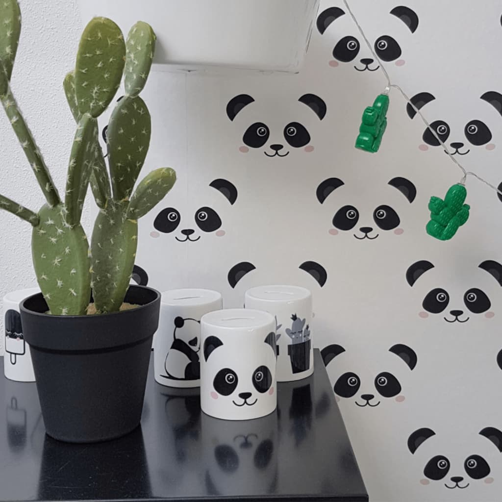 Noordwand behang fantastische wereld panda wit