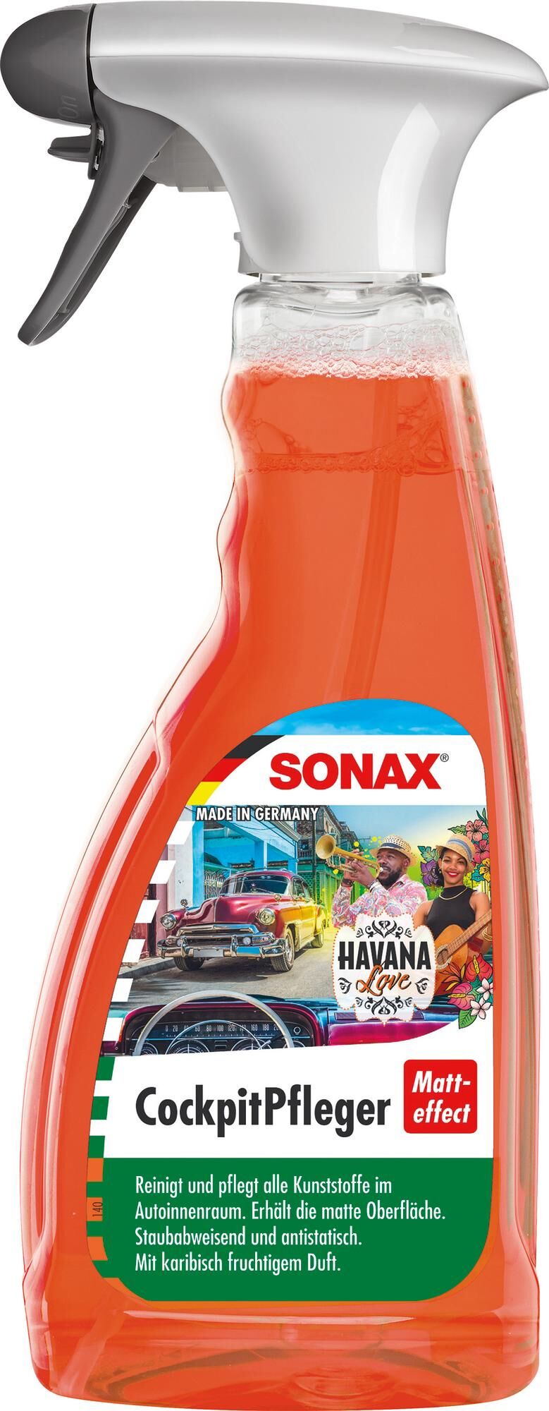 Sonax kunststof onderhoudsmiddel cockpitpfleger matteffect cockpit care 500 ml havana love