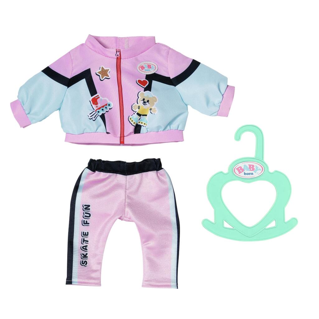 Baby born joggingoutfit roze zwart