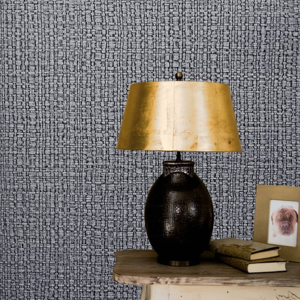 Noordwand behang vintage deluxe cursus stoflook donkergrijs