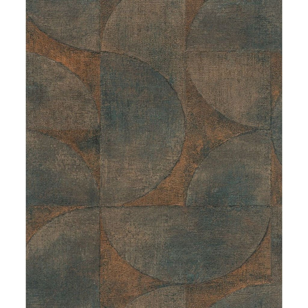 Noordwand Vintage Deluxe Behang Grafisch Cirkel groen en bruin