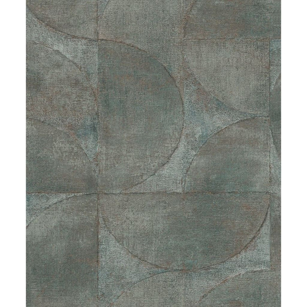 Noordwand behang vintage deluxe grafische cirkellook grijs en bruin