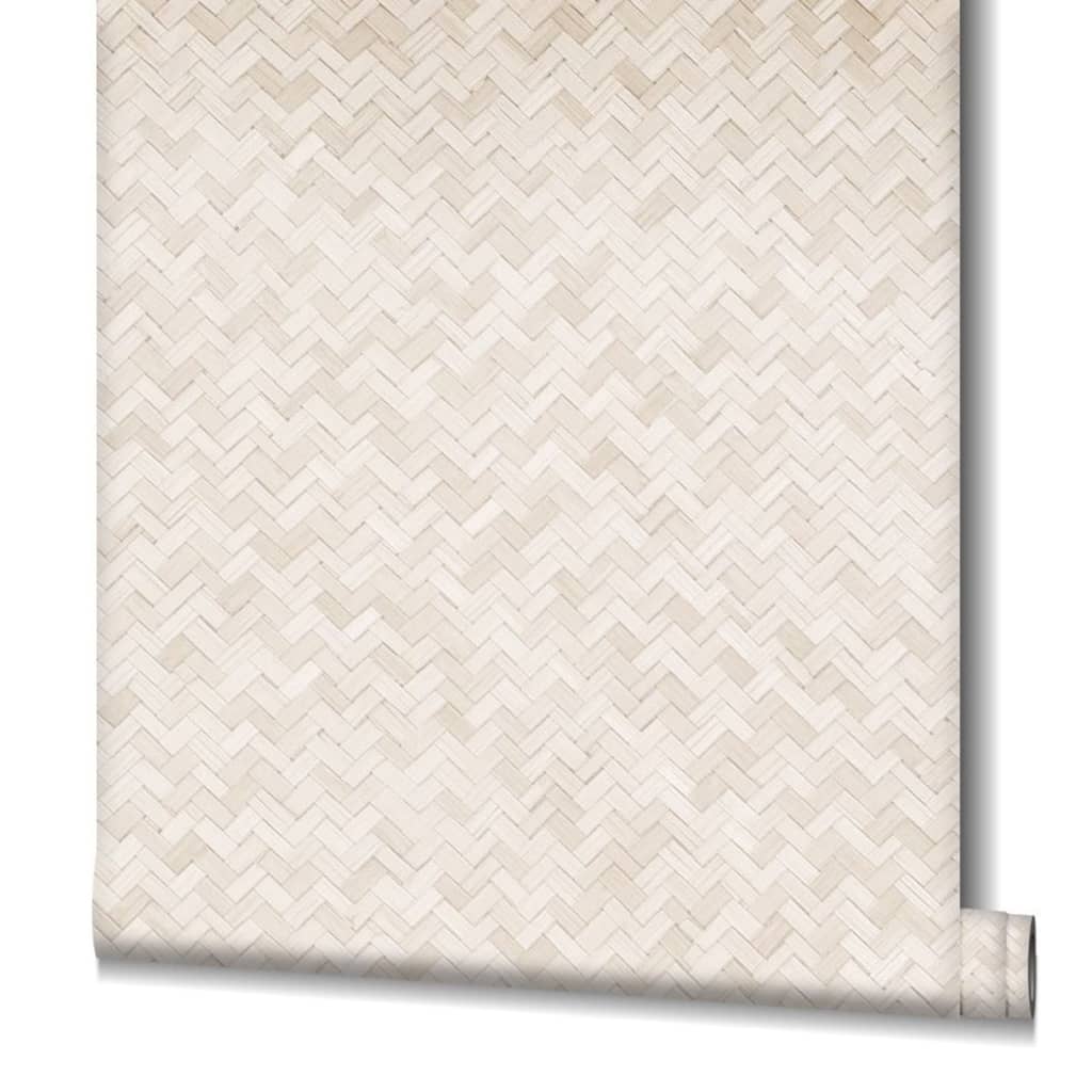 Noordwand behang botanica rotan vlechtwerk beige