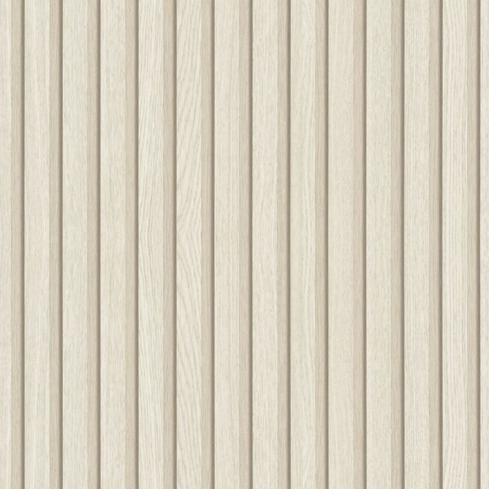 Noordwand behang botanica houten latten beige