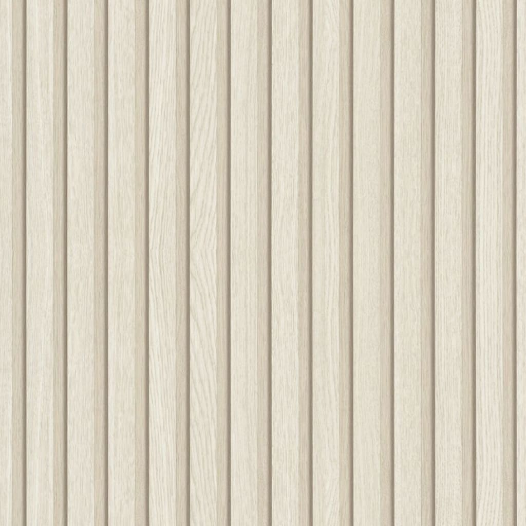 Noordwand behang botanica houten latten beige