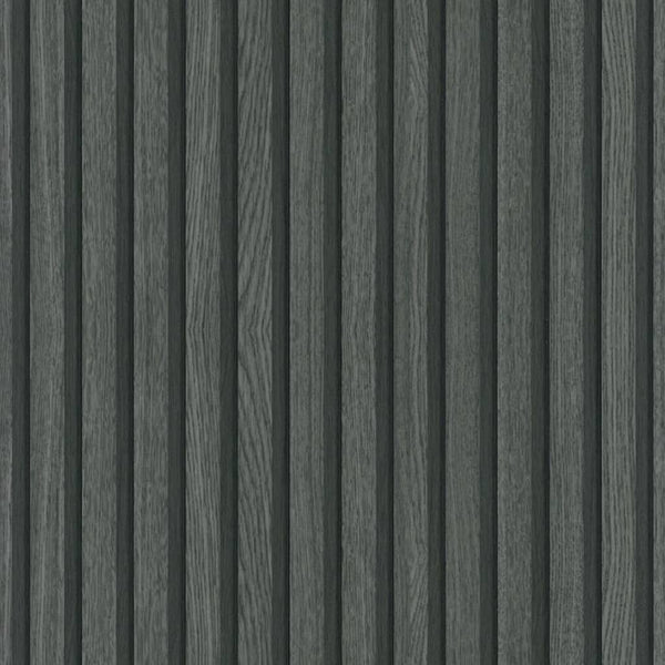 Noordwand behang botanica wooden slats zwart en grijs
