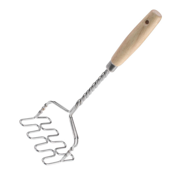 Westmark aardappelstamper, lengte: 34 cm, roestvrij staal hout, zilver lichtbruin, 61272270