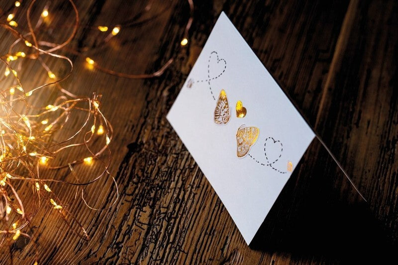 Avery av-53282 folie etiket z-design creative pakje a 2 vel gouden hartjes