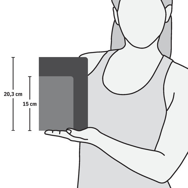 Sigel si-jn126 notitieboek jolie flair a6 hardcover gelinieerd gletsjer grijs 174 blz 80g
