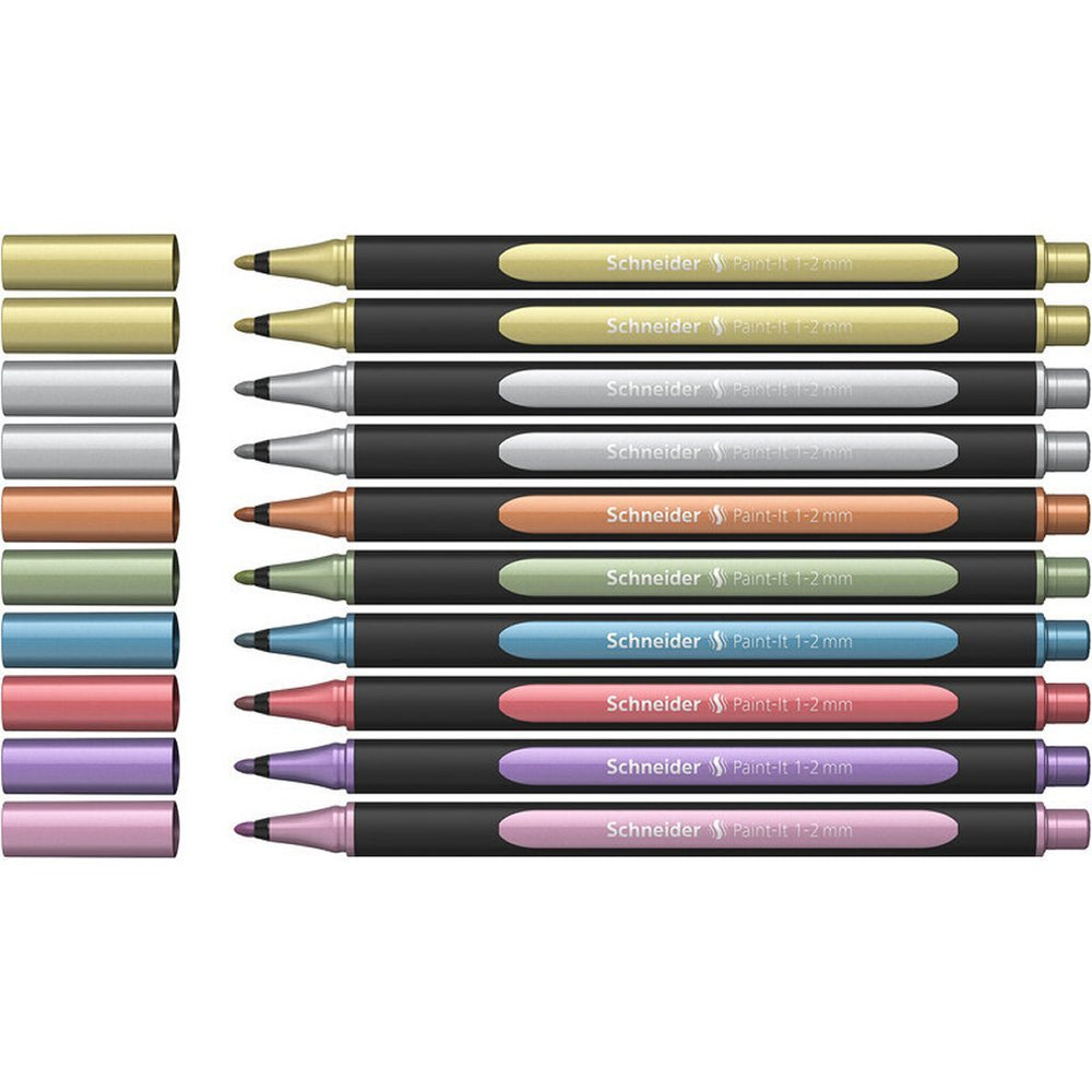 Schneider schrijfwaren schneider stift - metallic liner - paint-it - 2mm - 10 stuks - metallic - s-ml02011503