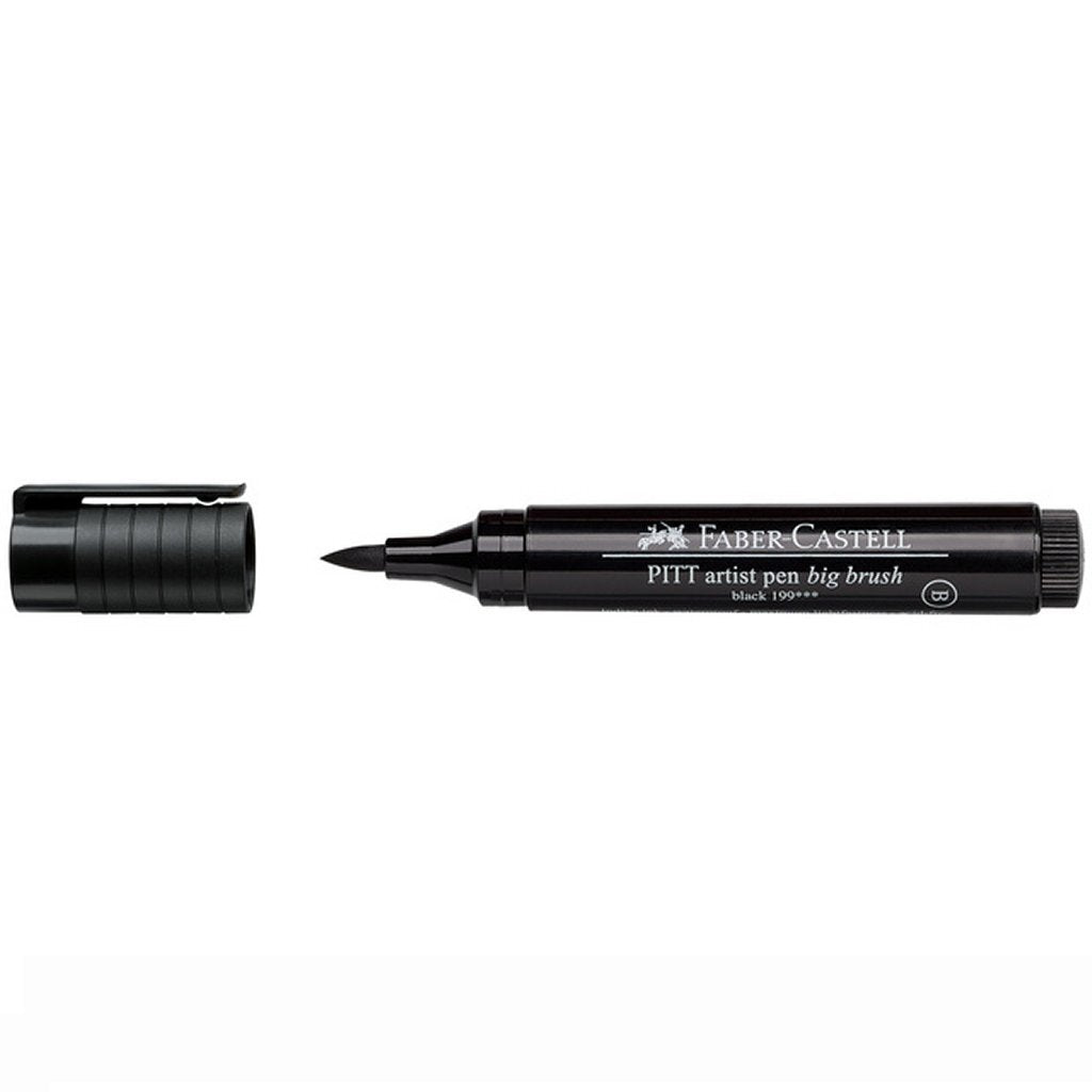 Faber Castell FC-167699 kunstenaarspen groot penseel zwart 199 4 stuks