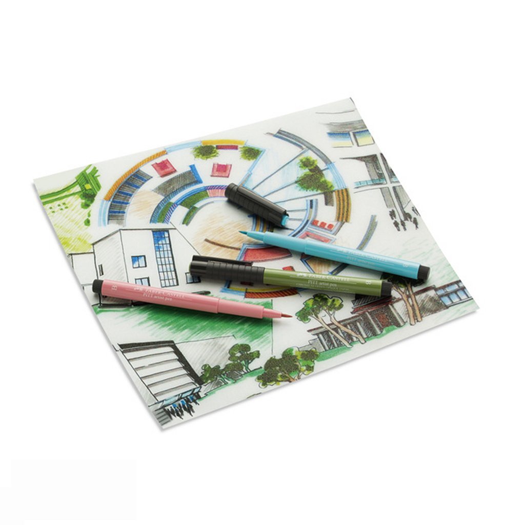 Faber Castell FC-167699 kunstenaarspen groot penseel zwart 199 4 stuks