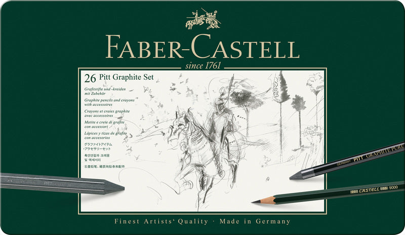 Faber castell fc-112974 grafiekset faber-castell pitt 26-delig