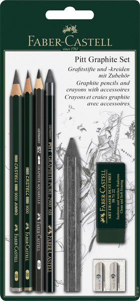 Faber castell fc-112997 potloodset faber-castell pitt grafiet 7-delig op blister