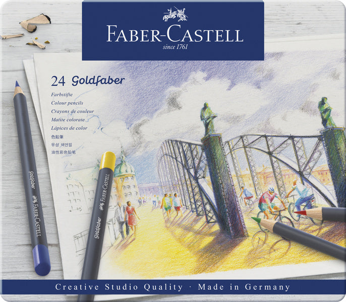Faber-castell faber castell fc-114724 kleurpotlood goldfaber etui à 24 stuks