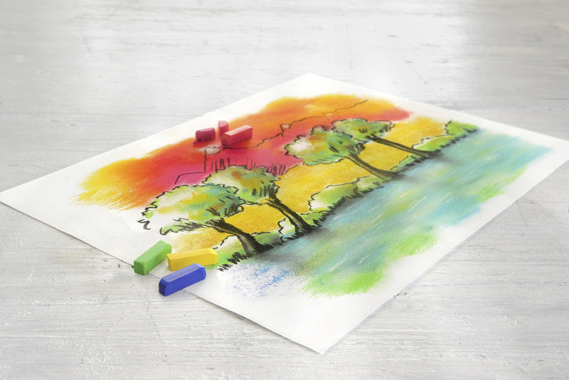 Faber castell fc-128272 pastelkrijt halve lengte etui à 72 stuks