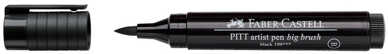 Faber castell fc-167699 tekenstift pitt artist pen big brush 199 zwart