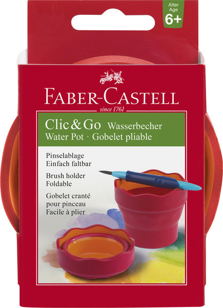 Faber castell fc-181517 waterbeker clic go roze oranje