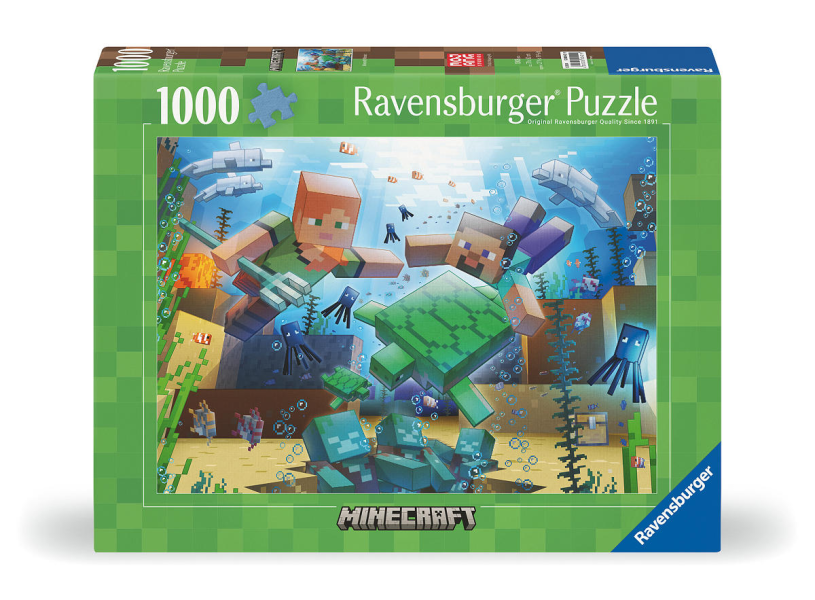 Ravensburger legpuzzel minecraft mosaic 1000 stukjes karton.